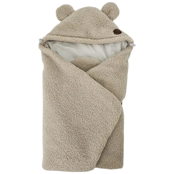 EKO Fusak do autosedacky buclé s bavlnou Light Beige 110x100cm