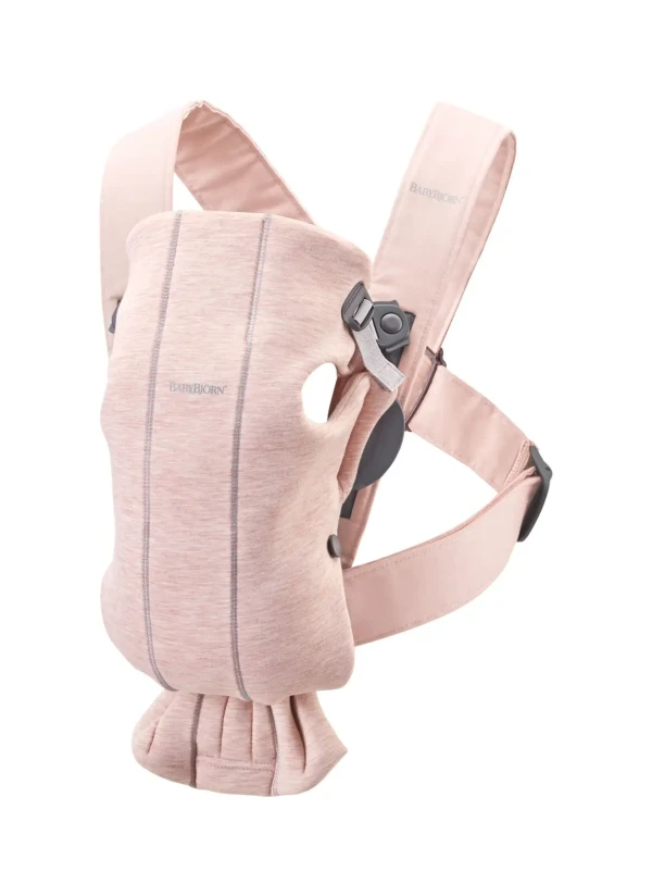 BABYBJORN Detské nosidlo MINI Svetlo ružové 3D Jersey