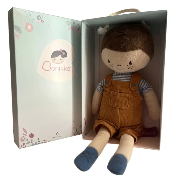 Bonikka Chi Chi látková bábika v darčekovej krabičke Tim žlté montérky