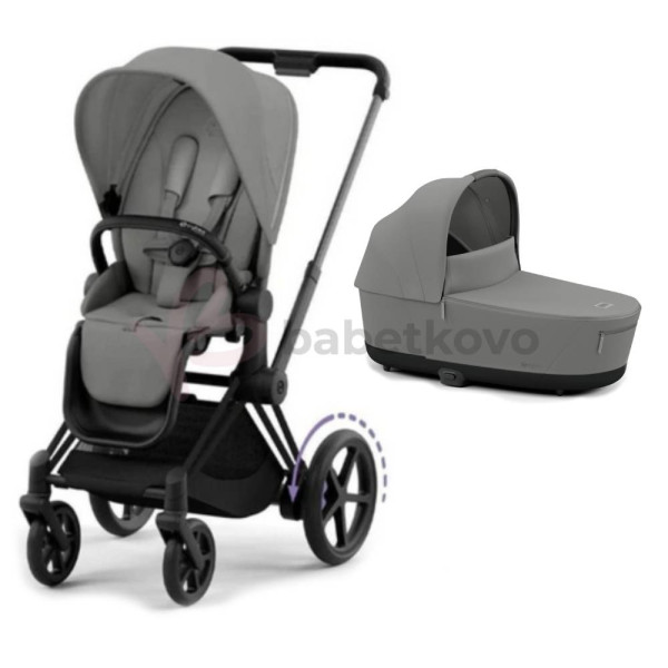 CYBEX E-PRIAM 2-kombinácia MATT BLACK Mirage Grey