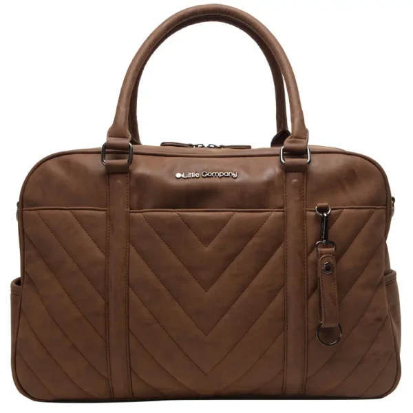 Little Company Prebaľovacia taška Amsterdam Quilted Cognac prešívaná