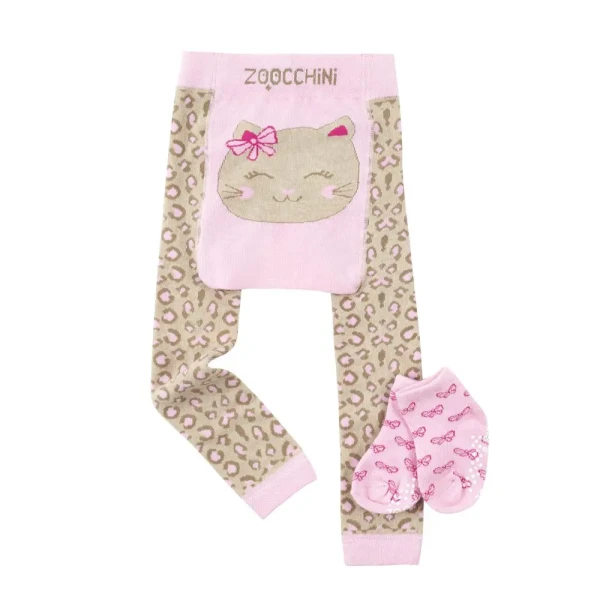 Zoocchini Set legínky a ponožky Mačiatko 6 - 12 m