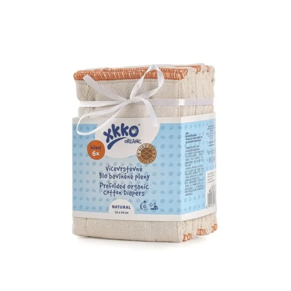 XKKO Organic Viacvrstvové plienky (4/6/4) - BirdEye Infant Natural