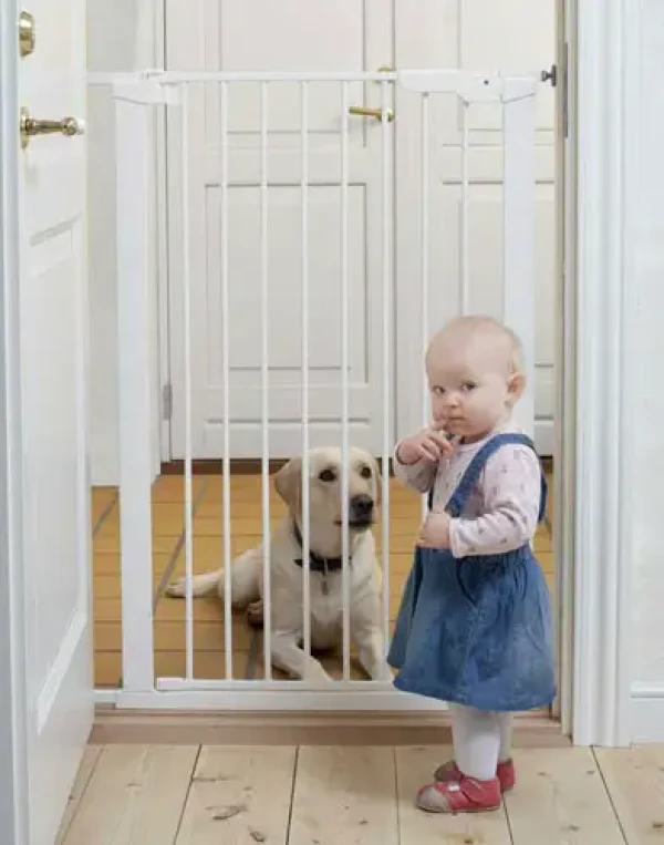 Baby Dan Vysoká zábrana premier Pet Gate 73 - 80 cm biela
