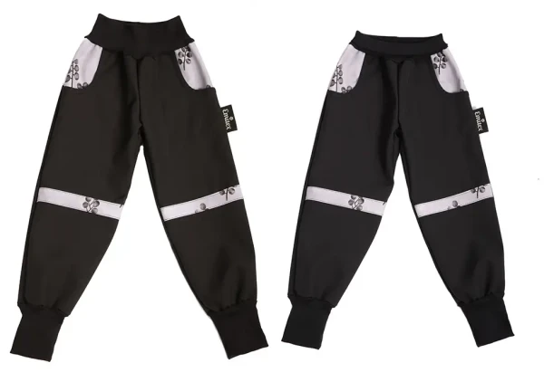 Emitex Detské Soft nohavice Grey Blooms