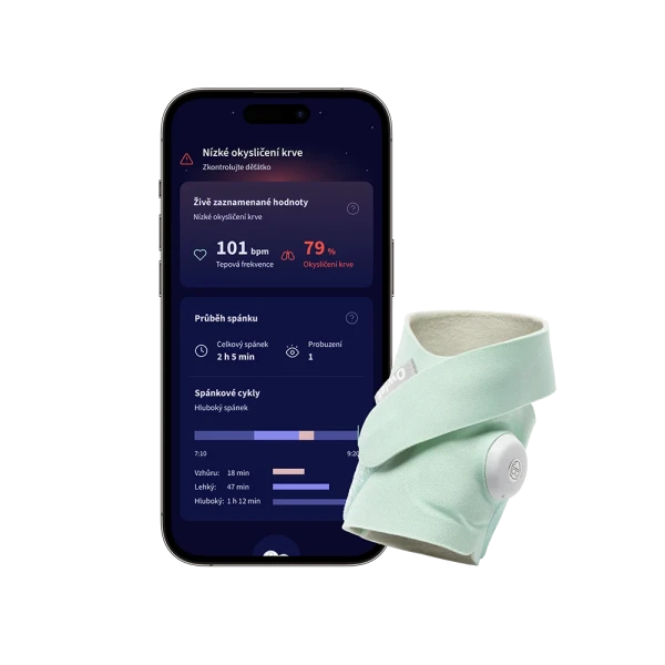 Owlet Dream Sock – Chytrá ponožka so zdravotníckou certifikáciou 0-18 mesiacov Mint