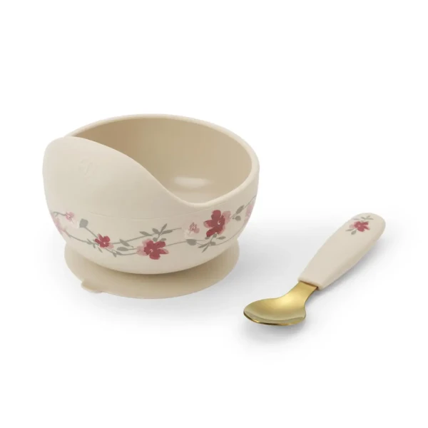 Elodie Details Silikónová miska s lyžičkou - Vintage Florals