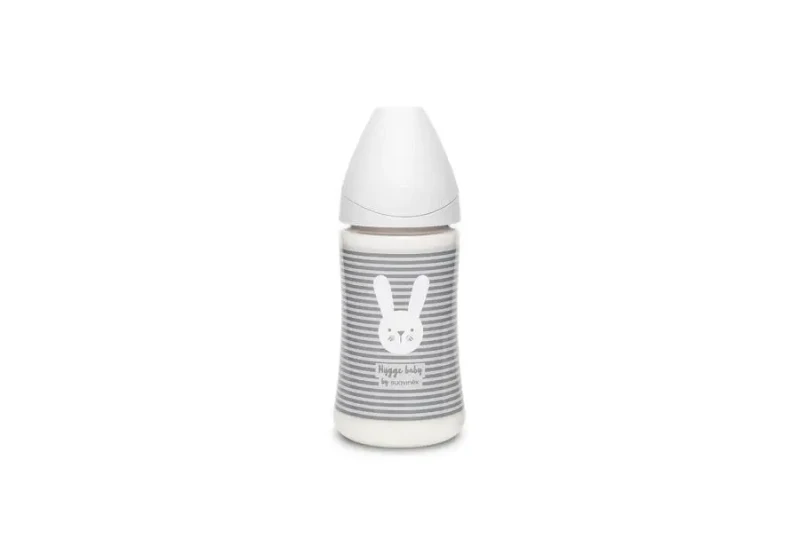 SUAVINEX  Premium fľaša 270 ml 3P HYGGE prúžky - sivá