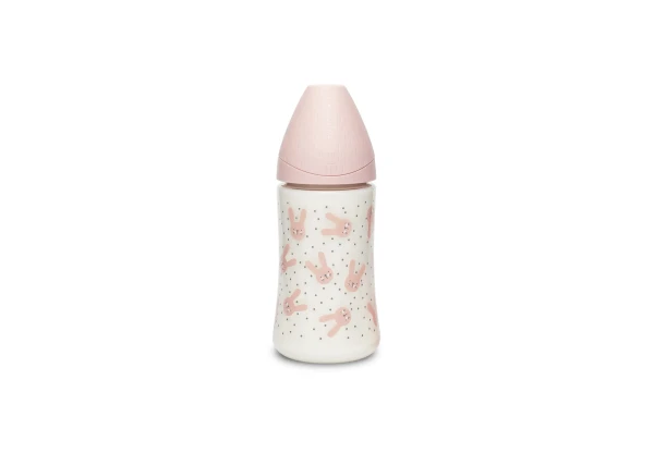 SUAVINEX  Premium fľaša 270 ml 3P HYGGE králik - ružová