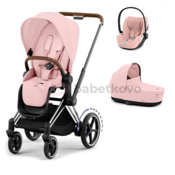 CYBEX E-PRIAM 3-kombinácia CHROME BROWN Peach pink