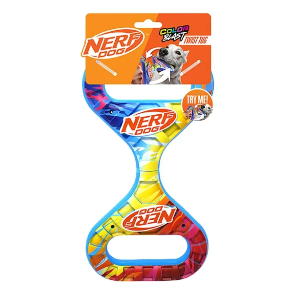 NERF DOG Hračka pre psov rotujúce ťahadlo Infinity s farebným úchopom 27 cm
