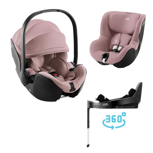 BRITAX Autosedačka set Baby-Safe Pro + Vario Base 5Z + autosedačka Dualfix 5z, Dusty Rose