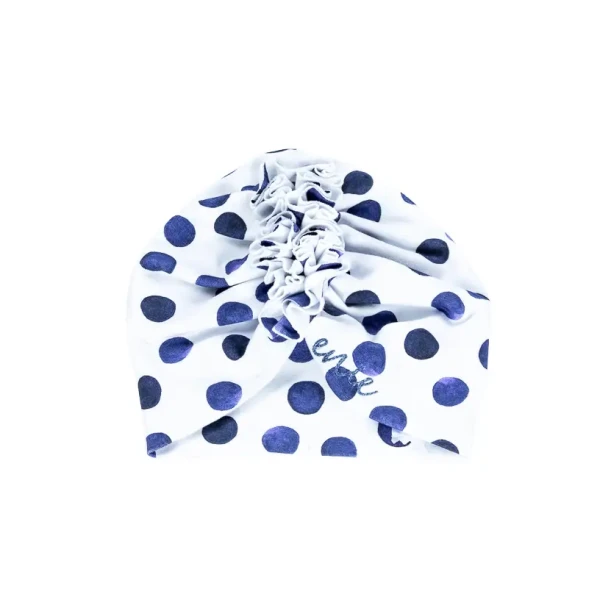 ENIE BABY Čiapka detská turban Blue circle dievča 0-3m