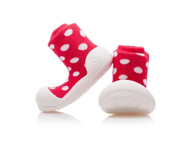 ATTIPAS Topánočky Polka Dot AD06 Red L veľ.21,5, 116-125 mm