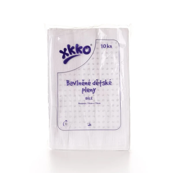 XKKO Classic Bavlnené Detské plienky 70x70 - Biele