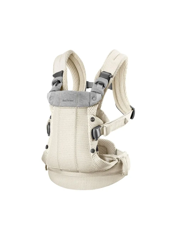 BABYBJORN Detské nosidlo HARMONY Cream 3D Mesh/Jersey