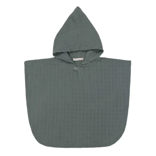 Lässig pončo Muslin Poncho petrol green