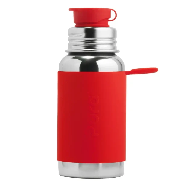 Pura® nerezová fľaša so športovým uzáverom 550ml červená
