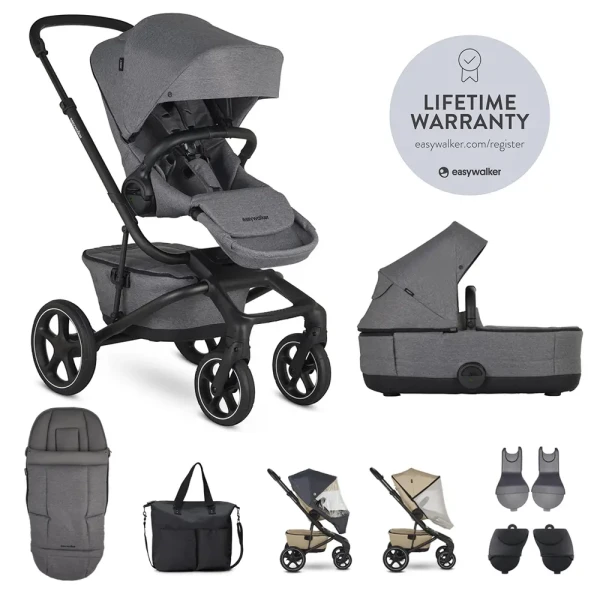 EASYWALKER SET XXL kočík kombinovaný Jimmey Iris Grey  s príslušenstvom