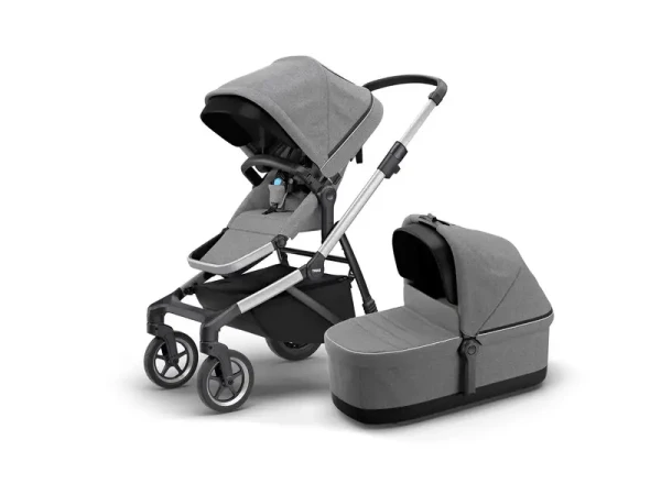 THULE Sleek Kombinovaný kočík Grey Melange/Aluminum