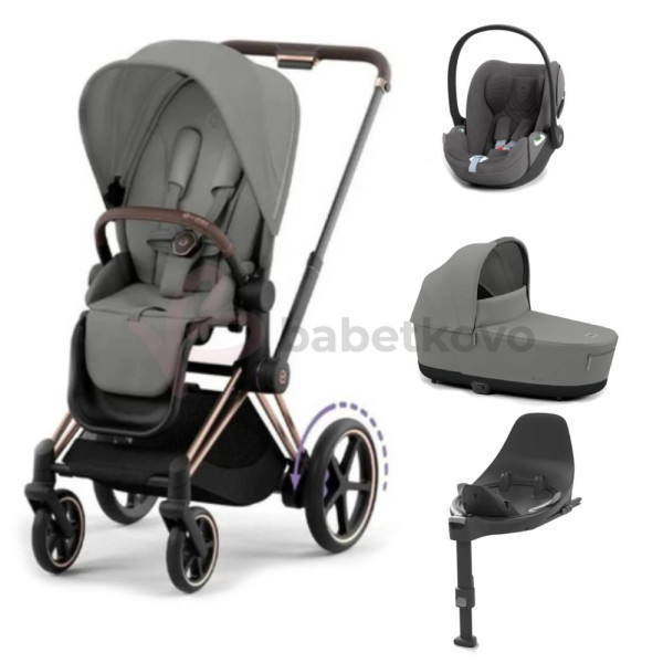 CYBEX E-PRIAM 4-kombinácia ROSEGOLD Mirage Grey