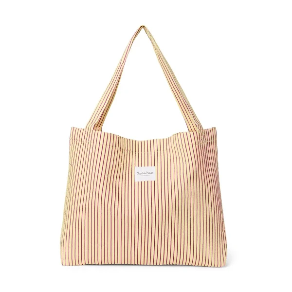 STUDIO NOOS - Poplin MOM BAG Butter Yellow Striped
