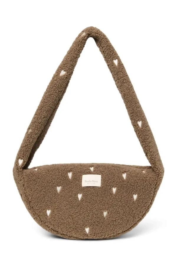STUDIO NOOS - Teddy Mini Cross Body Bag Brown Hearts