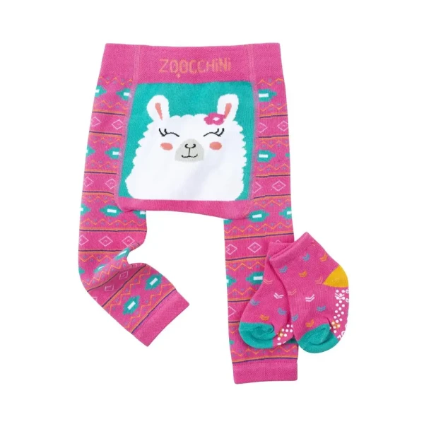 Zoocchini Set legínky a ponožky Lama Laney 12 - 18 m