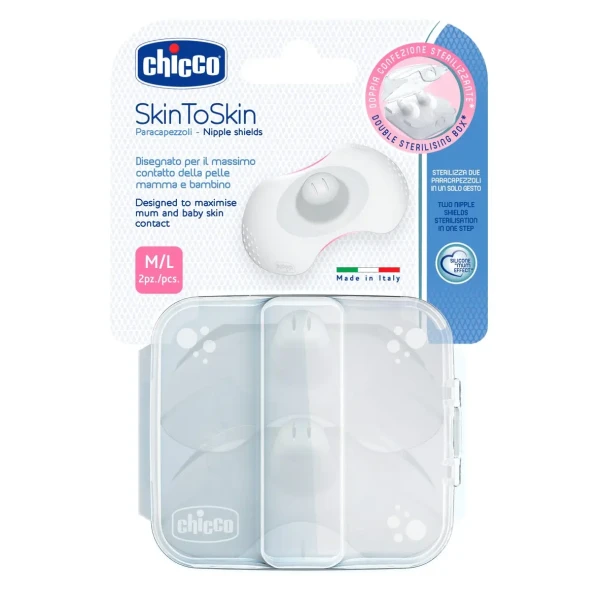 Chicco Chránič bradavky SkinToSkin silikón 2 ks, M/L