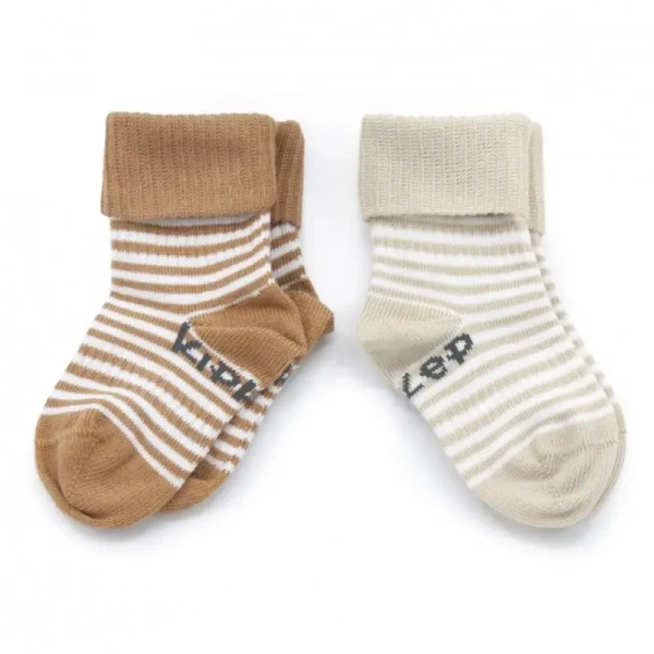 KipKep Detské ponožky Stay-on-Socks 6-12m 2páry Camel & Sand