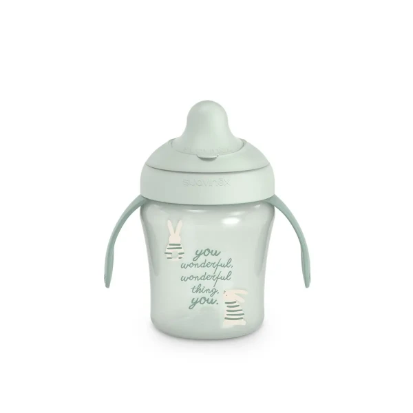 SUAVINEX | Nerozlitný hrníček WONDERLAND NEW 200 ml - zelený