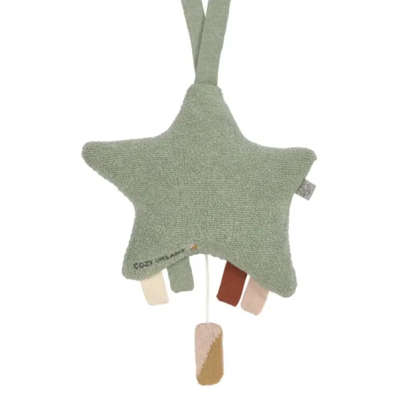 Lässig hudobná hračka Knitted Musical Little Universe Star green