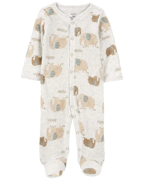 CARTER'S Overal na cvoky Sleep&Play Grey Elephant chlapec NB/veľ. 56
