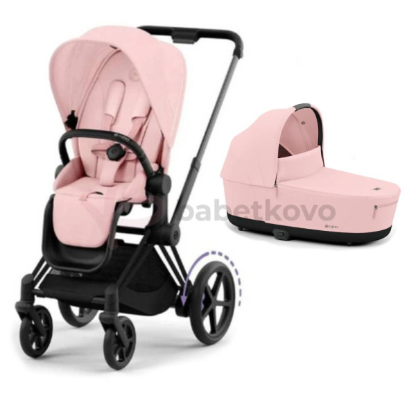CYBEX E-PRIAM 2-kombinácia MATT BLACK Peach pink