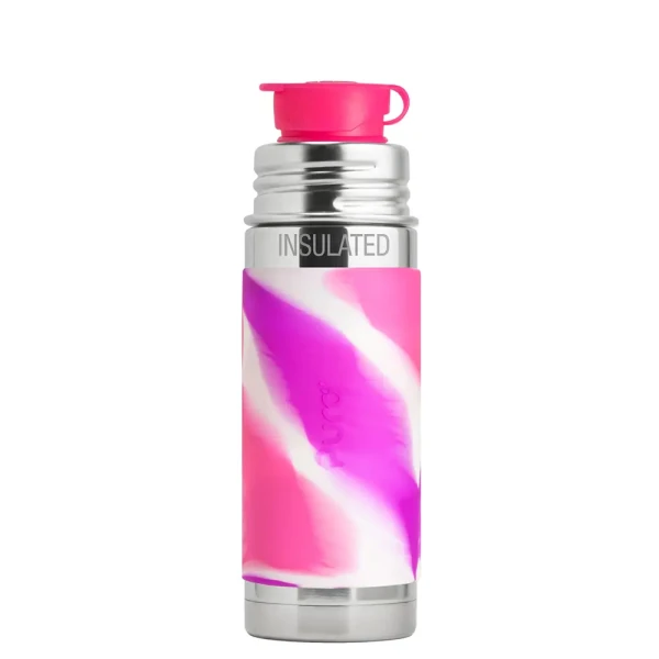 Pura® TERMO fľaša so športovým uzáverom 260ml ružovo-biela