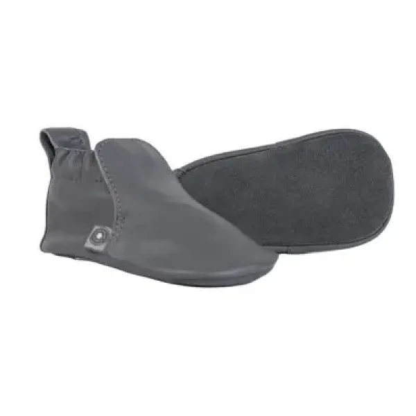 LODGER kožené topánky Stepper Gunmetal 3 - 6 mesiacov