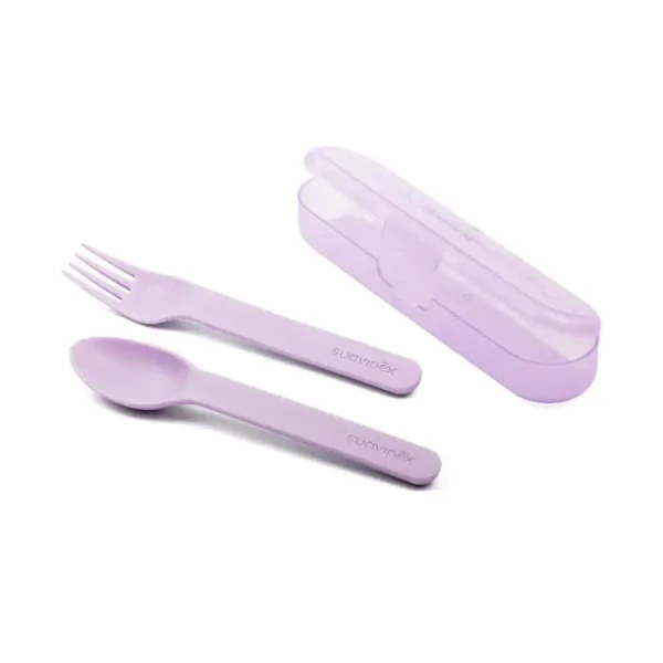 SUAVINEX SADA Príborov s obalom BOOO - fialová