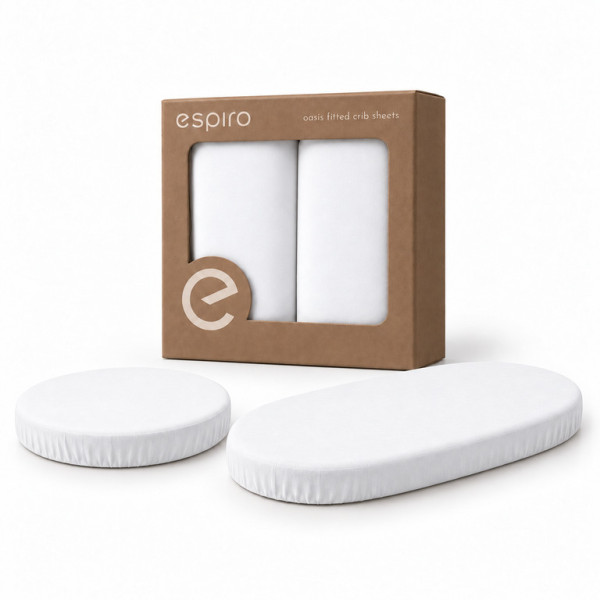 Espiro Oasis prestieradlá do postieľky 2ks biele