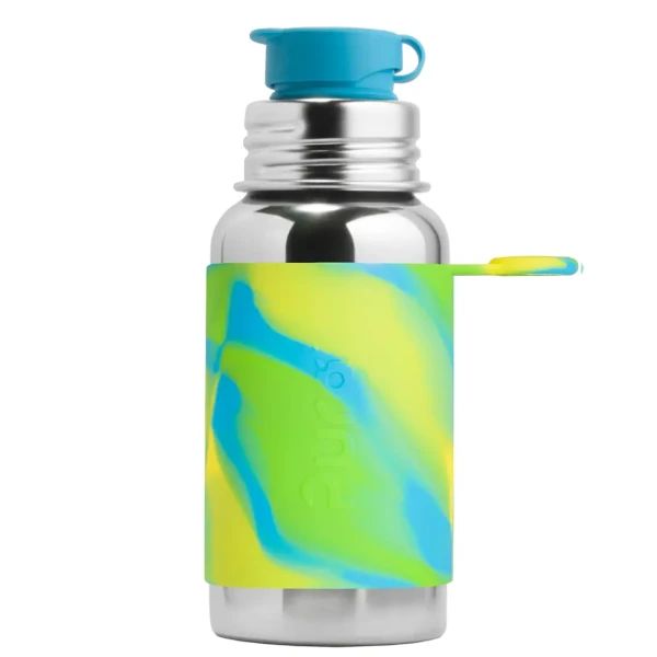 Pura® nerezová fľaša so športovým uzáverom 550ml zelená-aqua