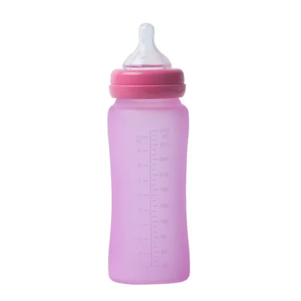 Bo Jungle Sklenená fľaša s úchytmi B-Thermo 300ml Pink