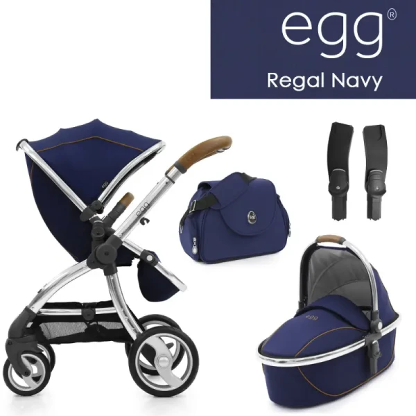 BabyStyle EGG set Regal Navy 2020, kočík + hlboká vanička + taška + adaptéry