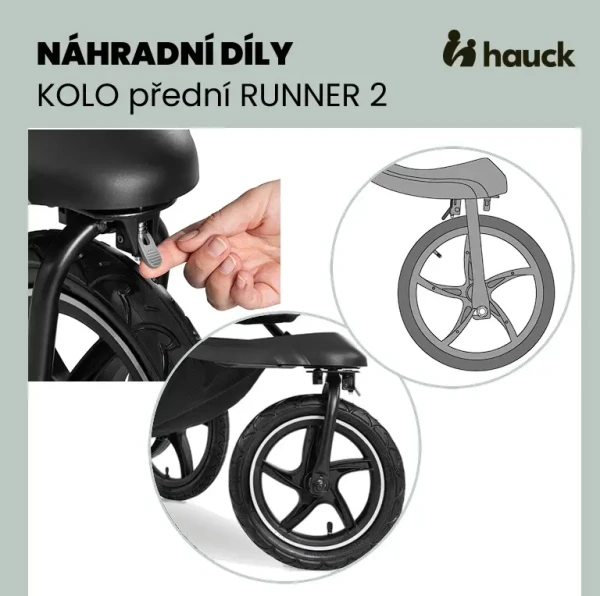 Hauck KOLESO predné Runner 2 BLACK