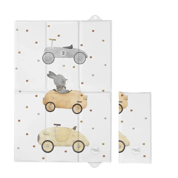 CEBA BABY Podložka prebaľovacia cestovná (60x40) Basic Bunny Driver
