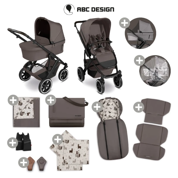 ABC Design kombinovaný kočík Salsa 5 Air Starter Set marron