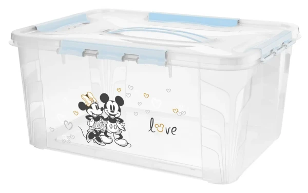KEEEPER Domácí úložný box Mickey&Minnie, Matná modrá XL