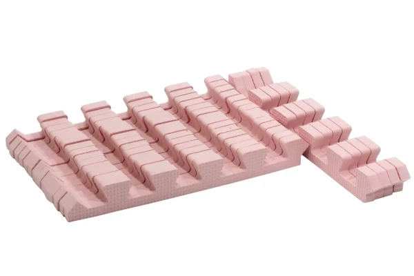 Rialto Baby Sada svetlo ružových okrajov pre penové puzzle 120x150cm