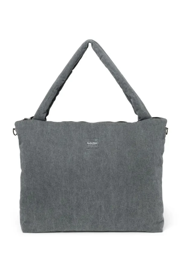 STUDIO NOOS - Denim DIAPER BAG - prebalovacia taška Grey
