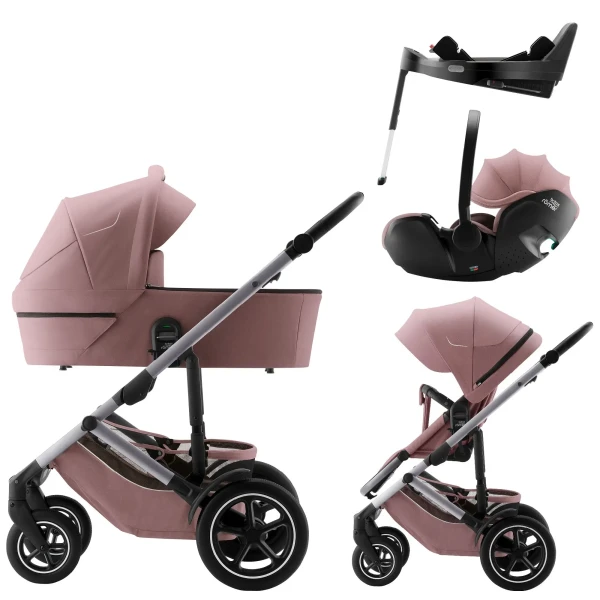 BRITAX Set Kočík Smile 5Z + hlboká vanička + autosedačka Baby-Safe PRO + Vário Base 5Z, Dusty Rose