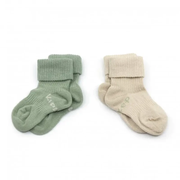 KipKep Detské ponožky Stay-on-Socks 6-12m 2páry Calming Green