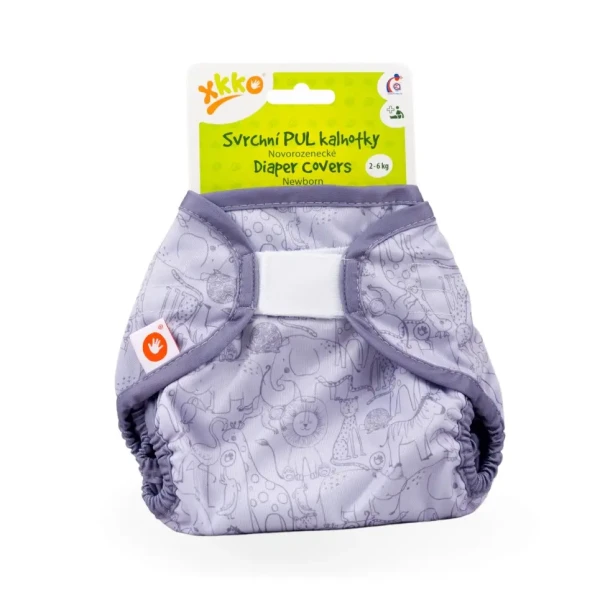 XKKO Vrchné plienkové nohavičky Newborn - Safari Lavender Aura